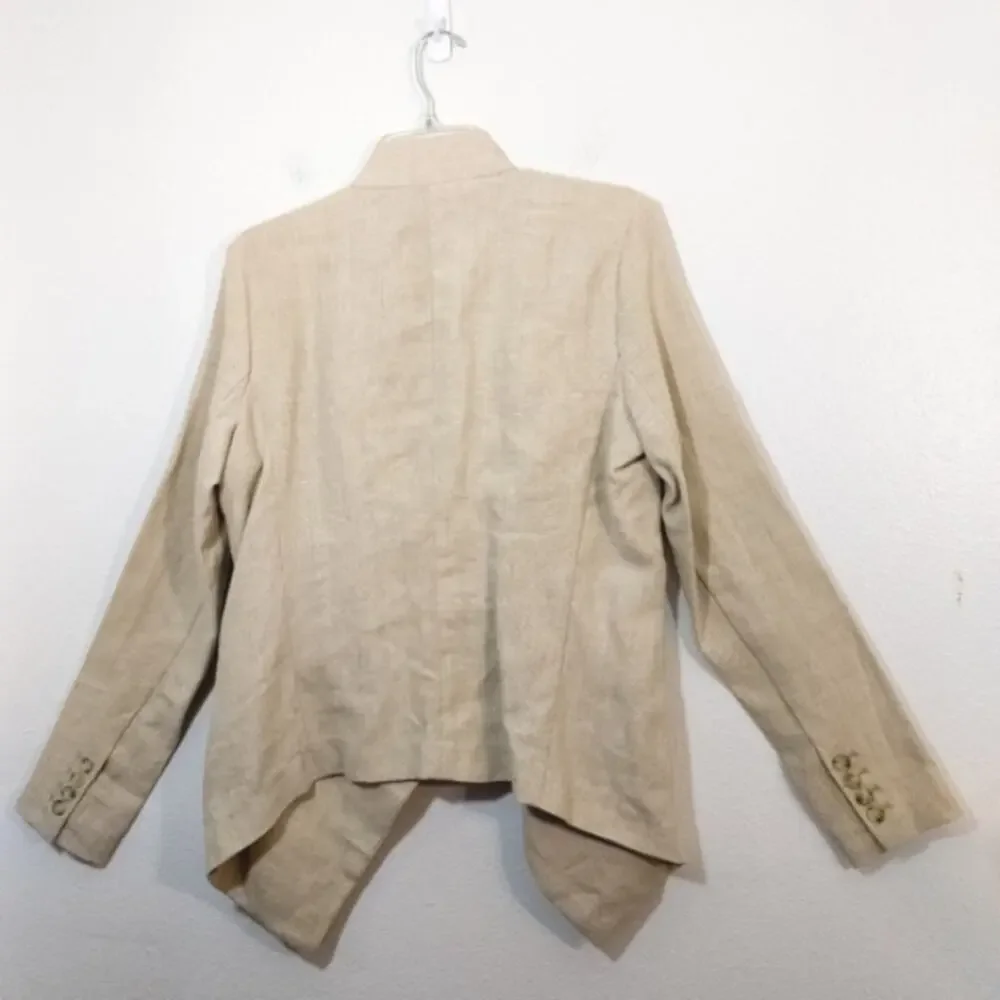 New Michael Kors Hemp Linen asymmetrical jacket NWT 8